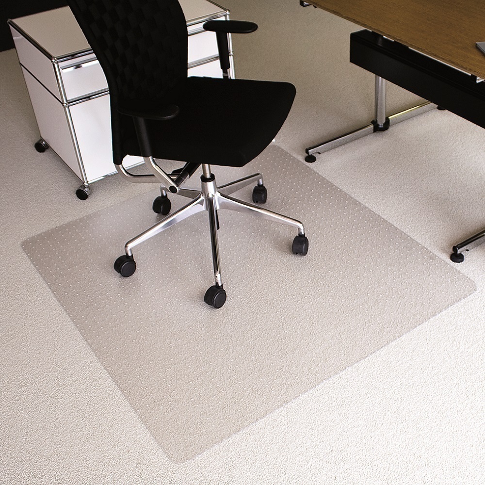 Bodenschutzmatte EcoGrip Solid® hochtransparent für Teppichböden Größen ab 120x90cm bis 300x120cm
